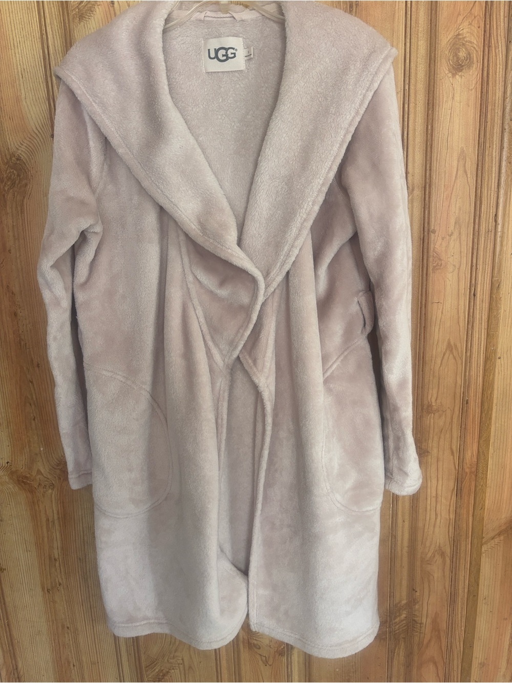 UGG Plush Hooded Coat in Light Lavender